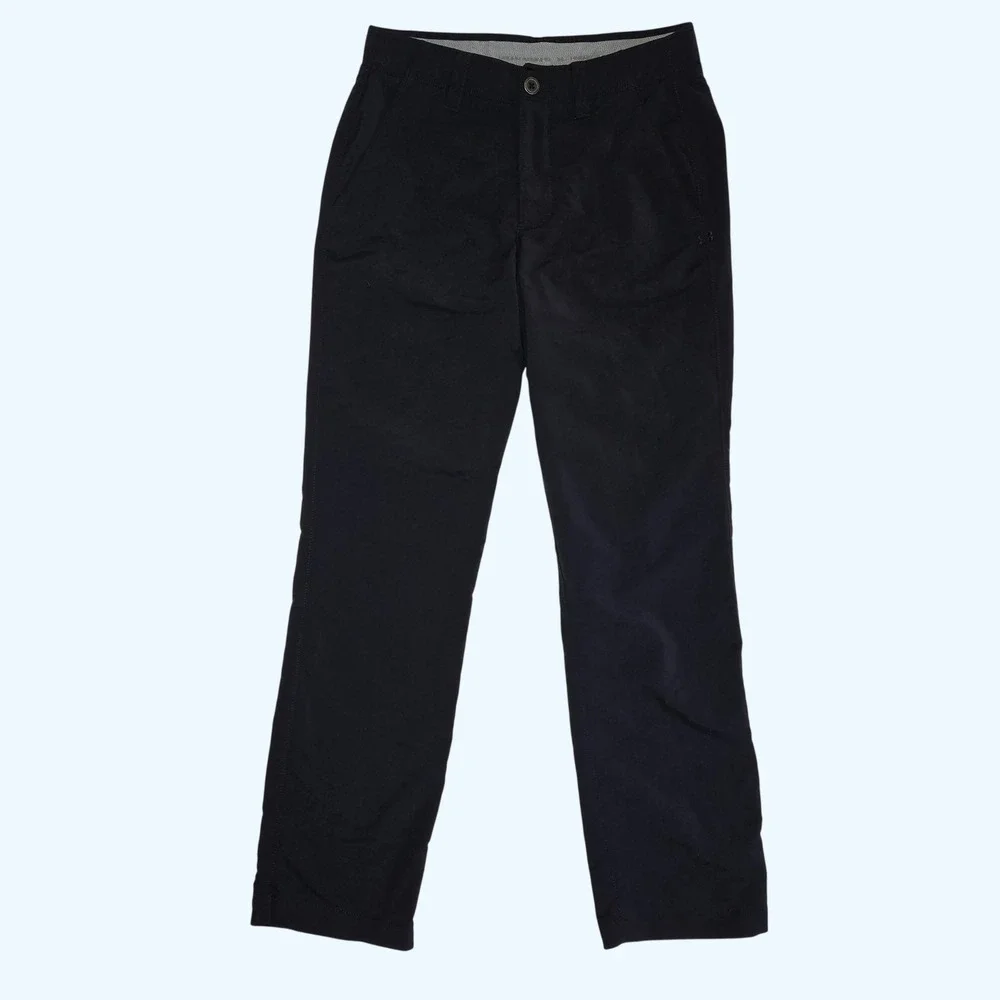 Under Armour Match Play Golf Pants Black Mens 30x30 Straight Leg Performance UA - Picture 2 of 8